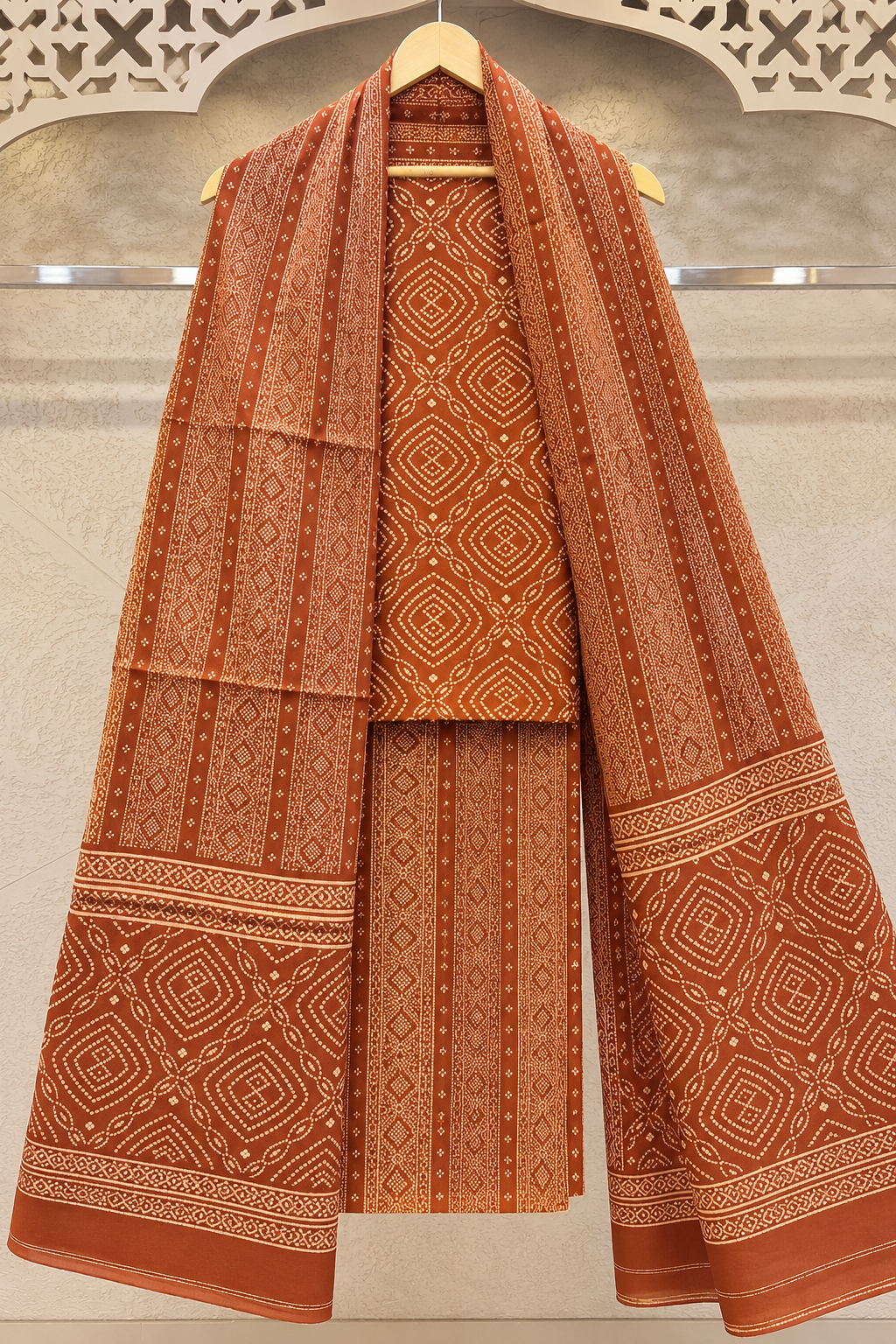 Deep Wine Velvet Embroidered Festive Suit